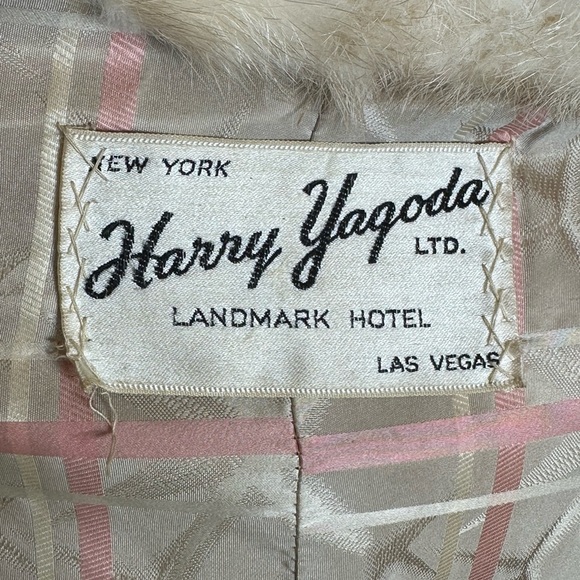 MINK FUR COAT Cream Teddy Jacket 3/4 link gorgeous, great condition mob wife - Picture 8 of 12